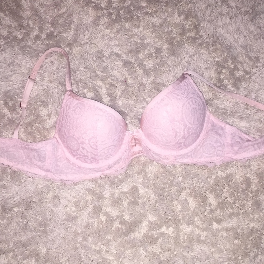 NEW AERIE BABY PINK LACE DAY TO PLAY PUSH-UP 32C